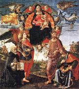 GHIRLANDAIO, Domenico Madonna in Glory with Saints oil on canvas